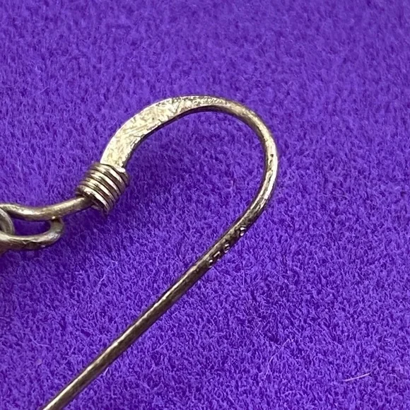 💛 Vintage 925 Pink & Purple Flower Drop Earrings - Picture 4 of 4